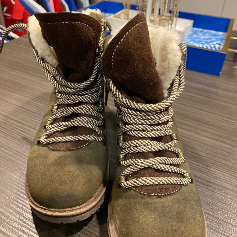 Hunter green fall boots